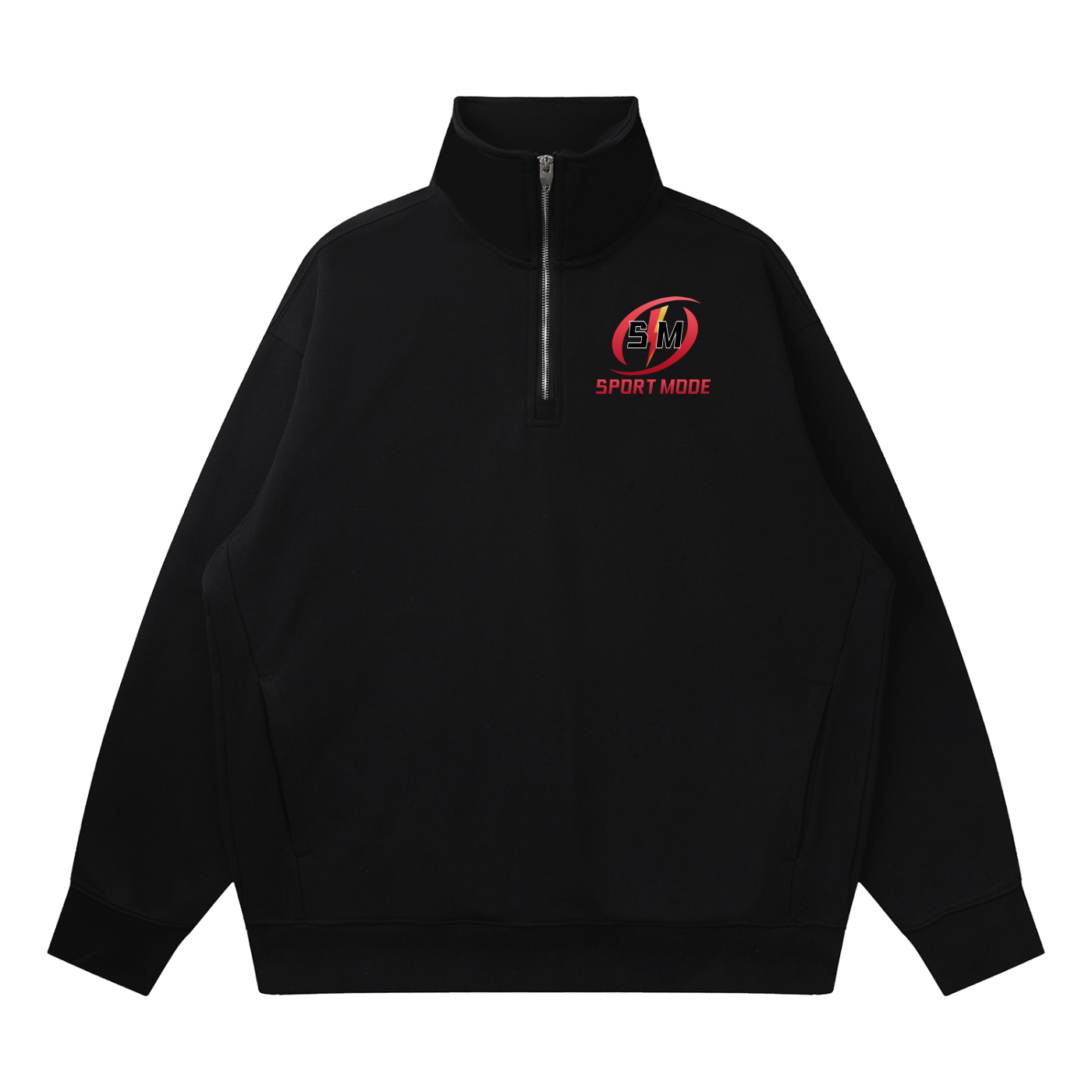 Sport Mode Quarter-Zip Drop Shoulder Sweatshirt