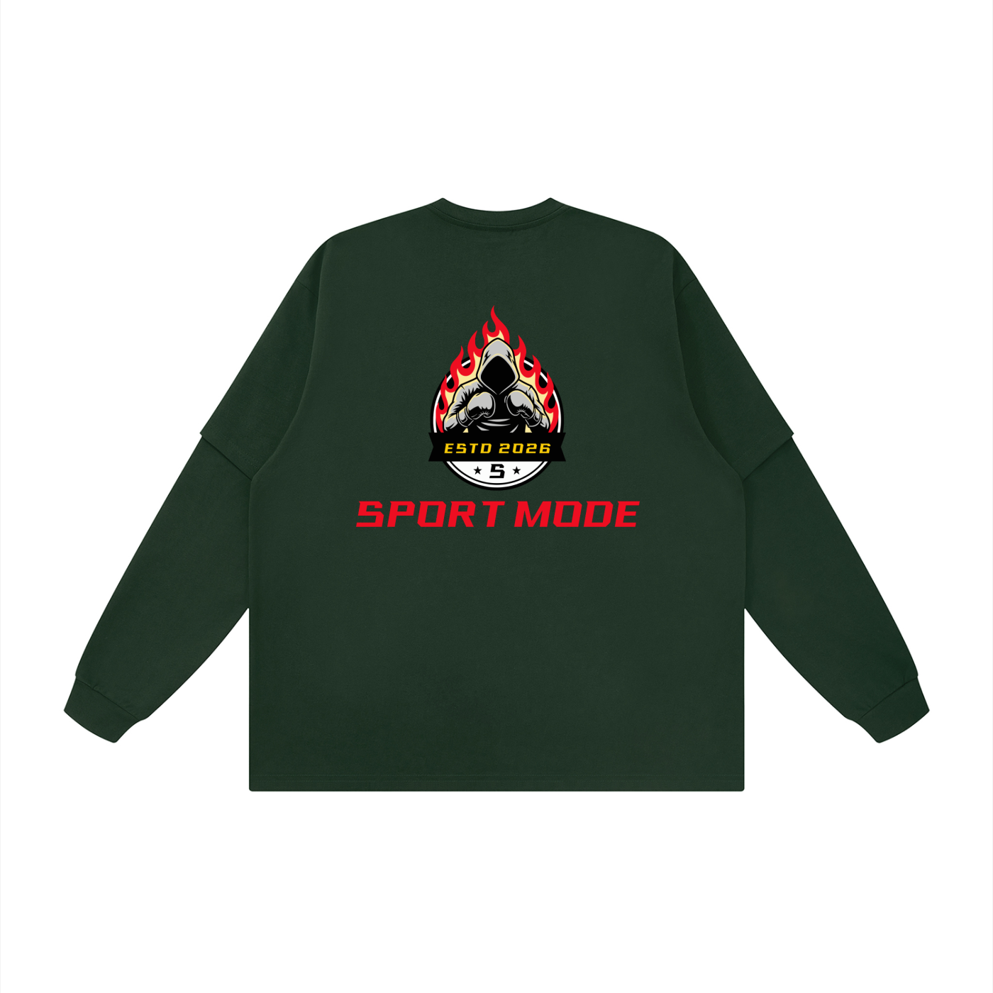 Ignite The Fight Sport Mode Unisex Layered Oversized T-Shirt