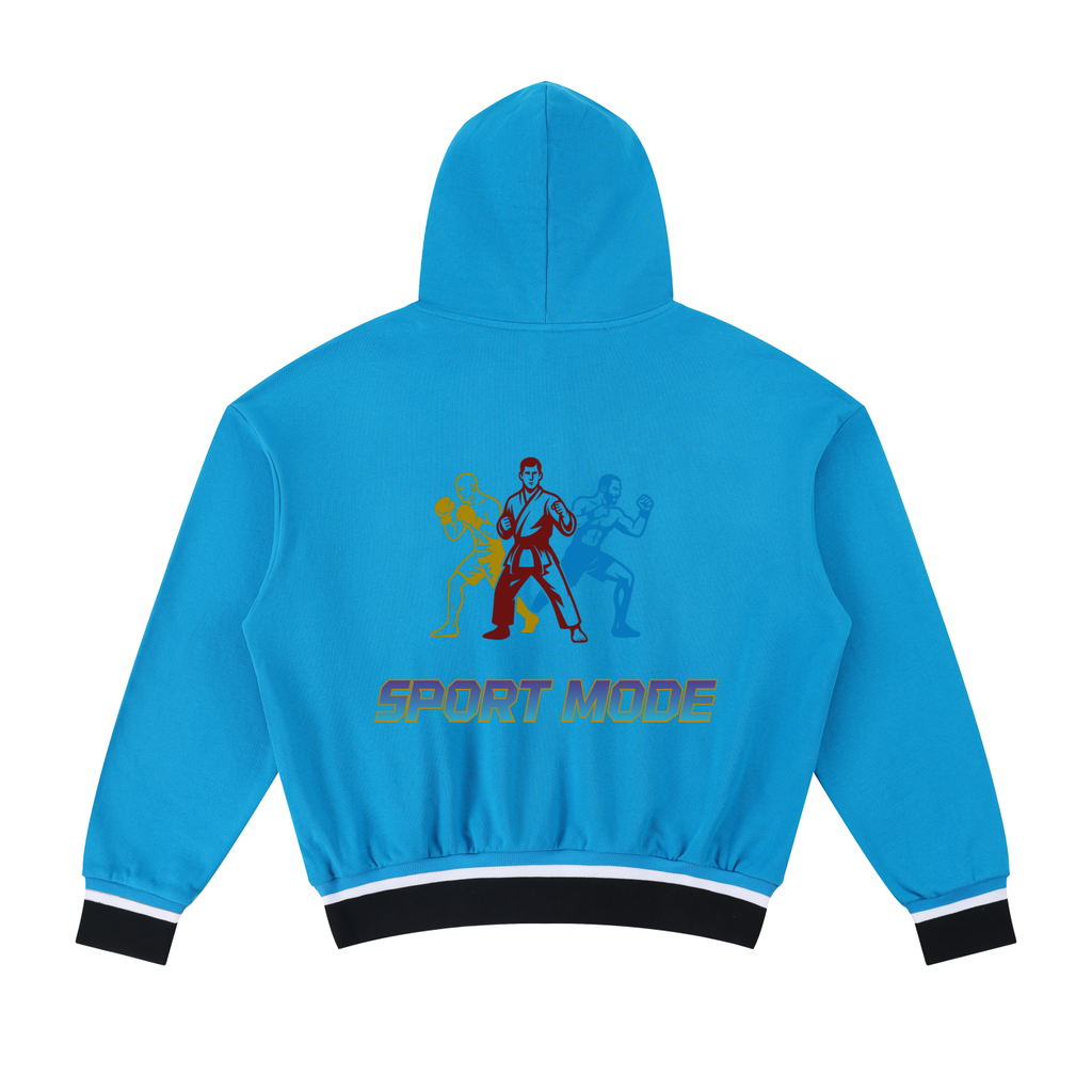 Sport Mode Triple Impact Unisex Oversized Color Block Boxy Hoodie