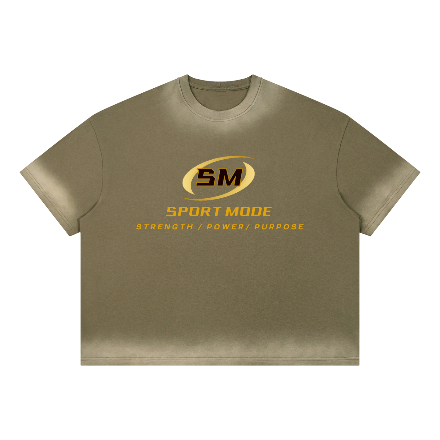 Golden Sport Mode Unisex Boxy Sunfade Vintage Wash T-Shirt