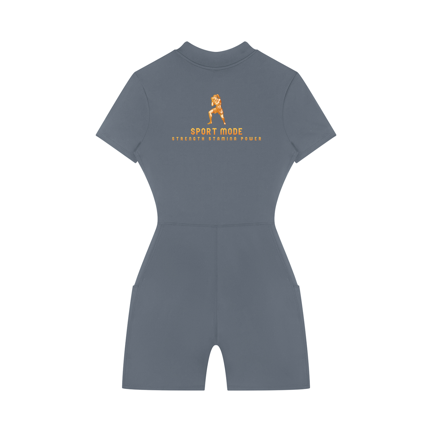 Sport Mode Golden Warrior Women's Quarter-Zip Short Sleeve Romper