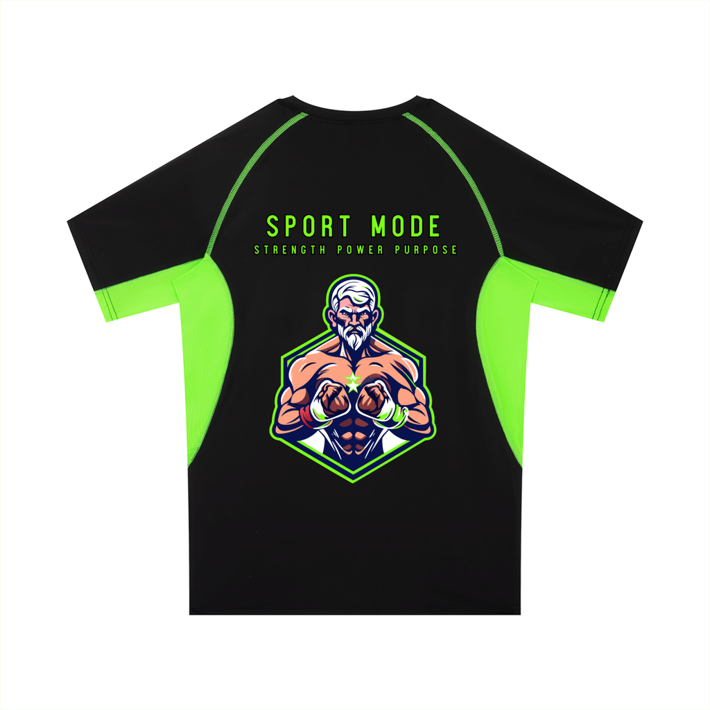 Fierce Green Sport Mode Men's Raglan Panel Training T-Shirt