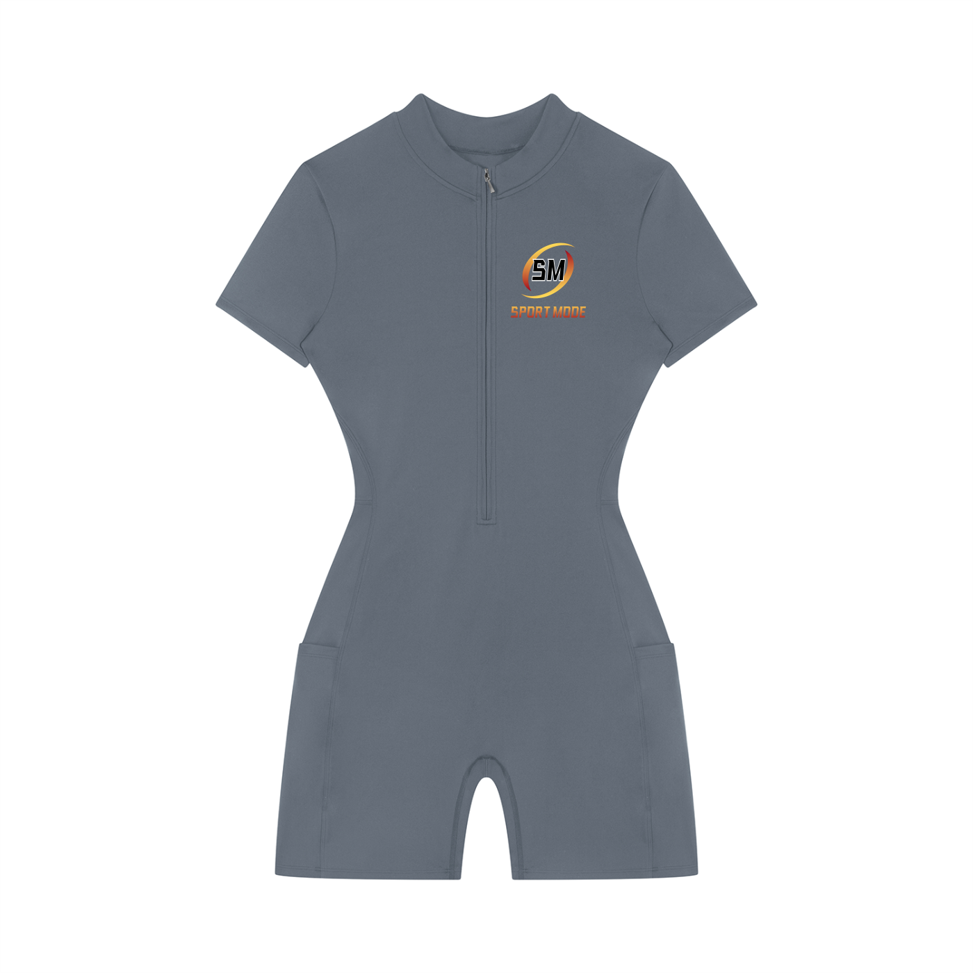 Sport Mode Golden Warrior Women's Quarter-Zip Short Sleeve Romper