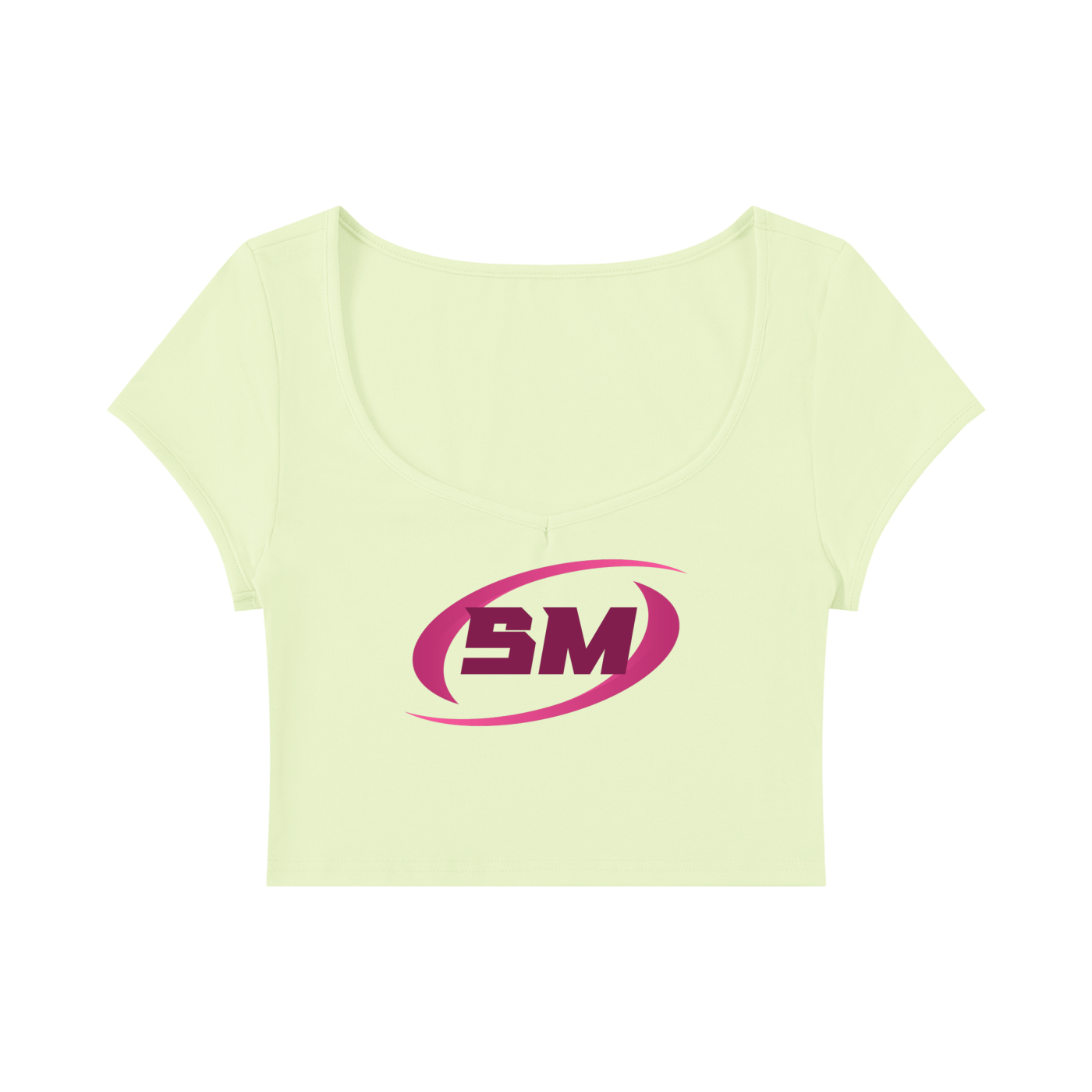 Sport Mode Pink Women's Slim Cap Sleeve Crop T-Shirt
