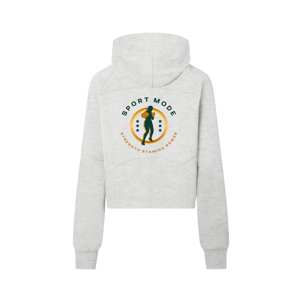 Sport Mode Cropped Half-Zip Hoodie