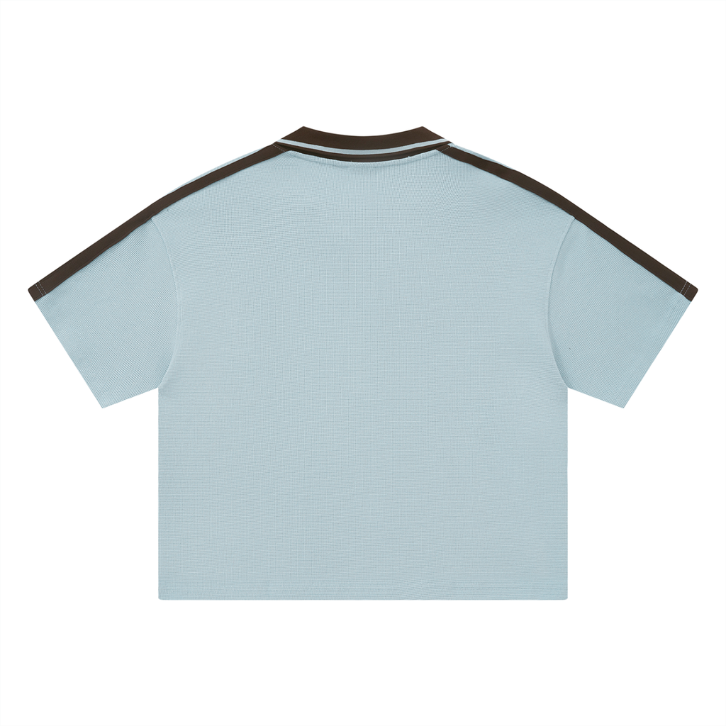 Fire on Front Sport Mode Unisex Color Block Polo Shirt