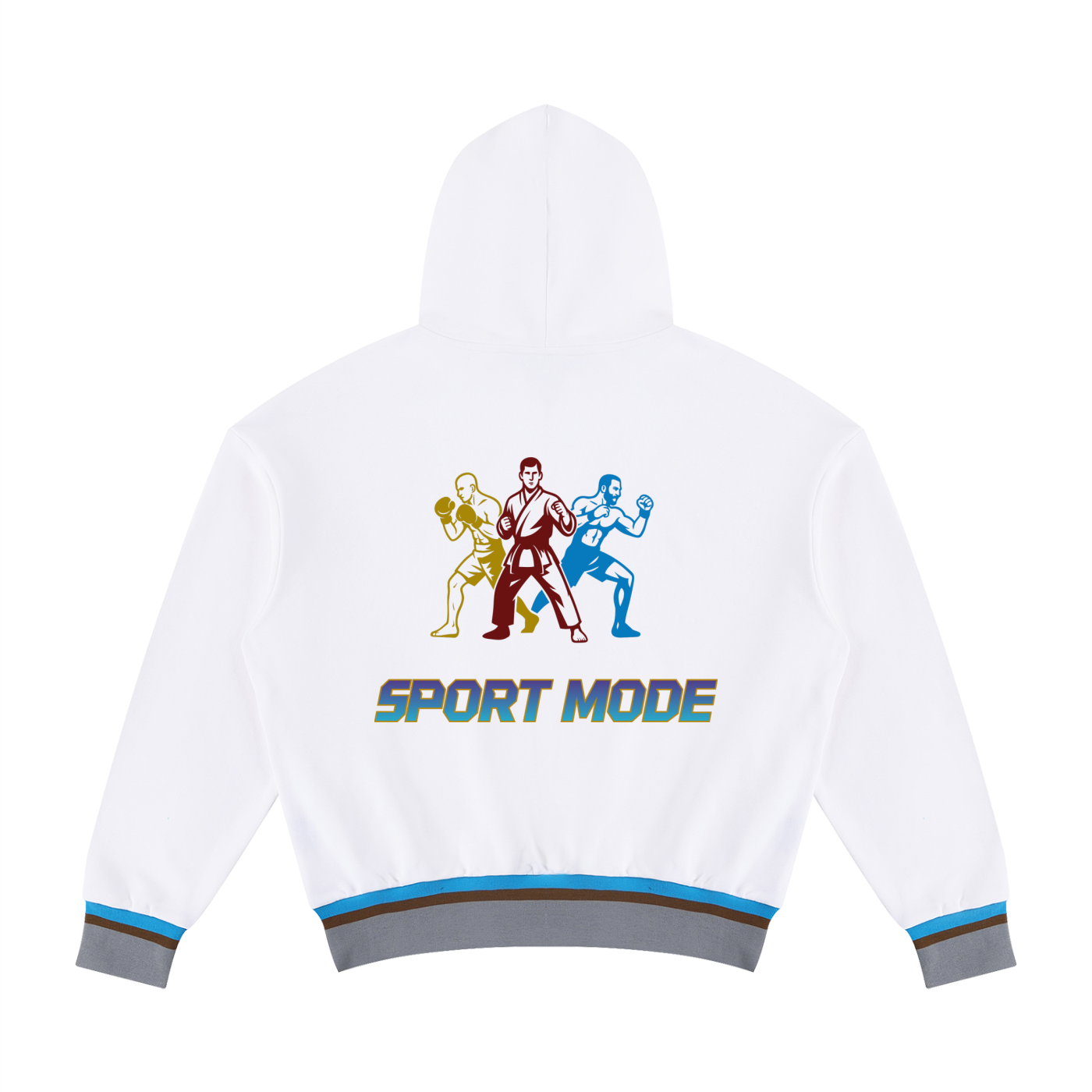 Sport Mode Triple Impact Unisex Oversized Color Block Boxy Hoodie