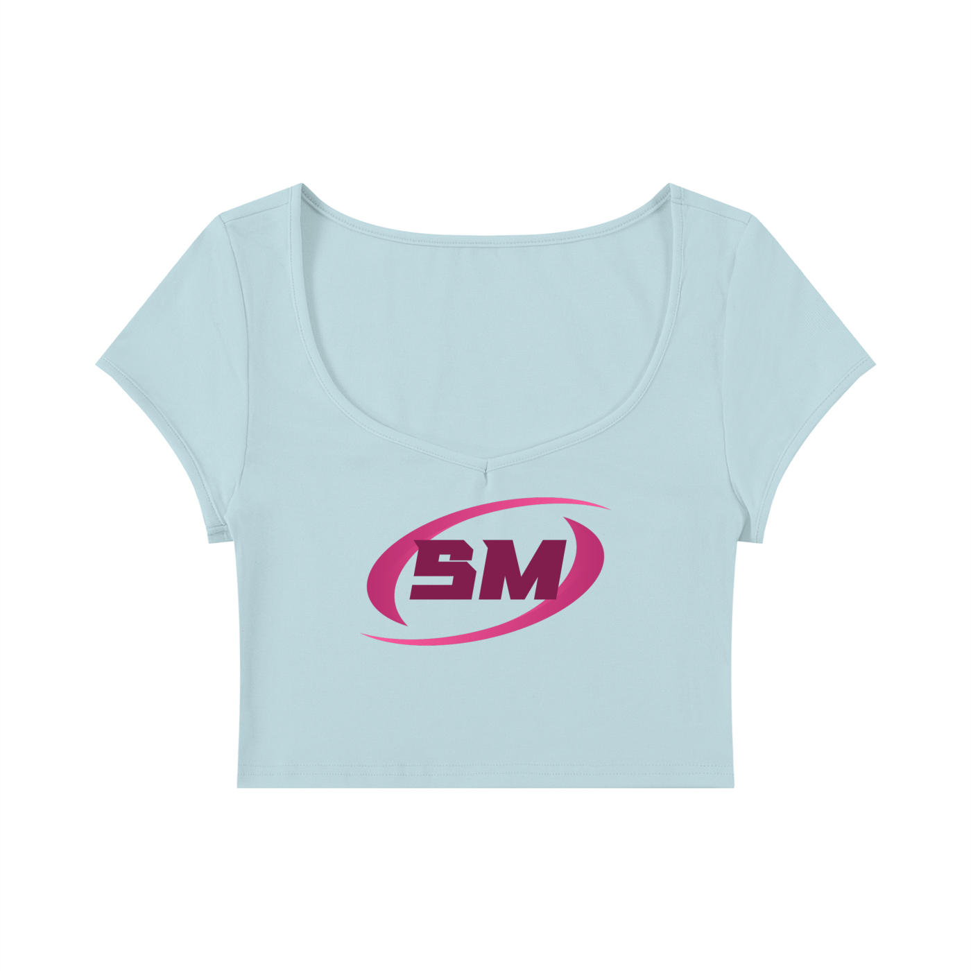 Sport Mode Pink Women's Slim Cap Sleeve Crop T-Shirt