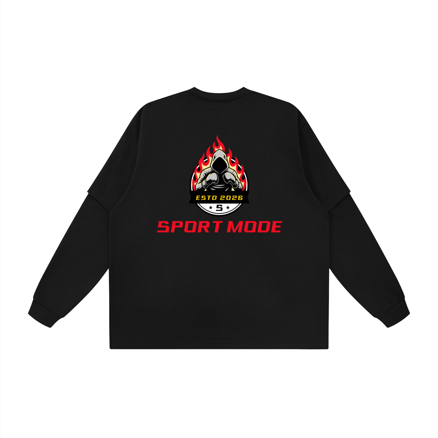 Ignite The Fight Sport Mode Unisex Layered Oversized T-Shirt
