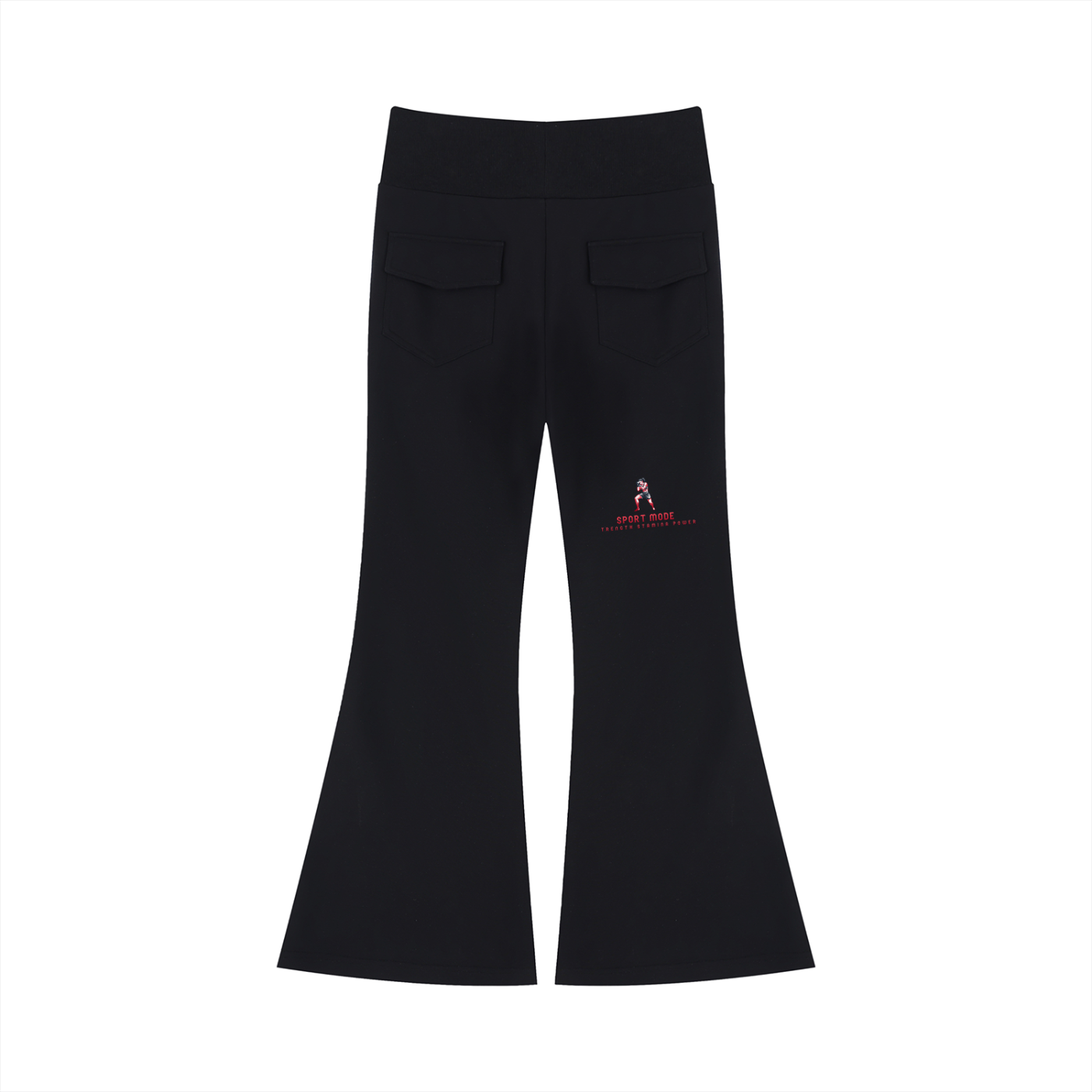 Sport Mode Lightning front Women's Drawstring Flared Leg Pants