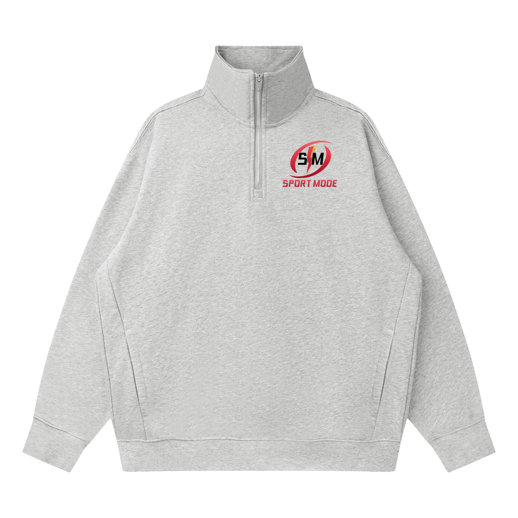 Sport Mode Quarter-Zip Drop Shoulder Sweatshirt