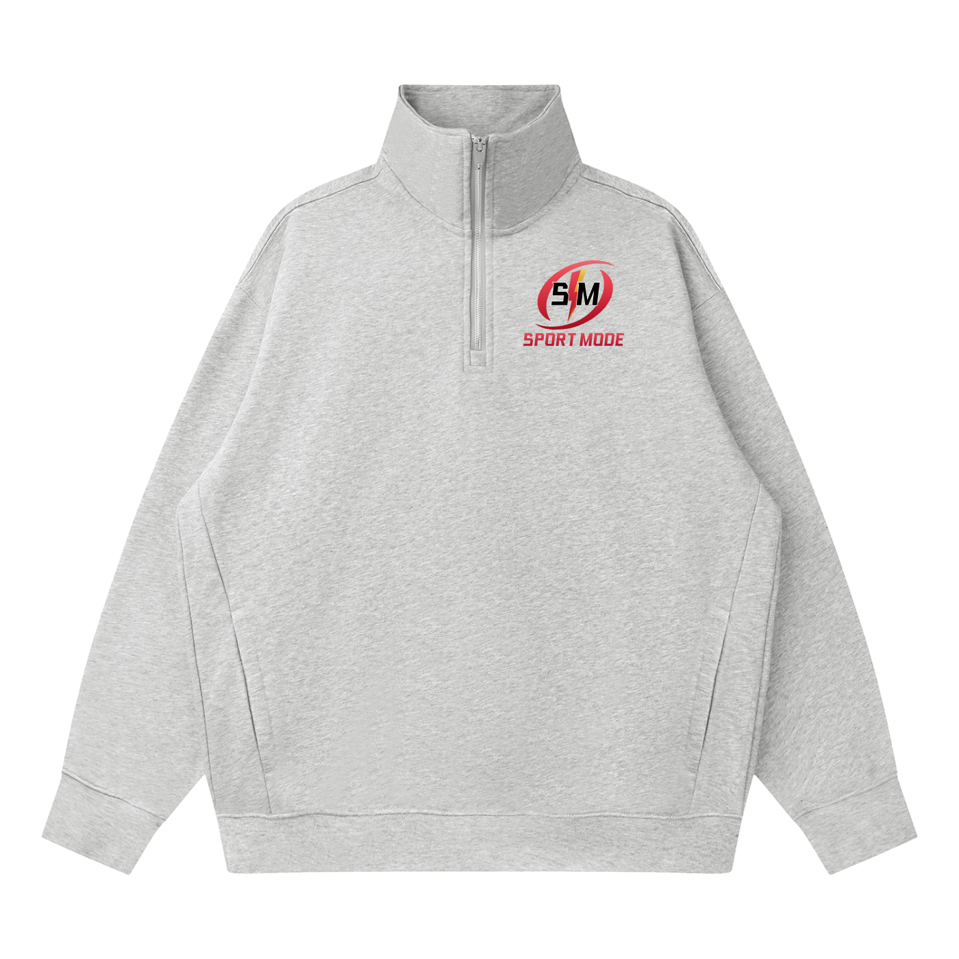 Sport Mode Quarter-Zip Drop Shoulder Sweatshirt