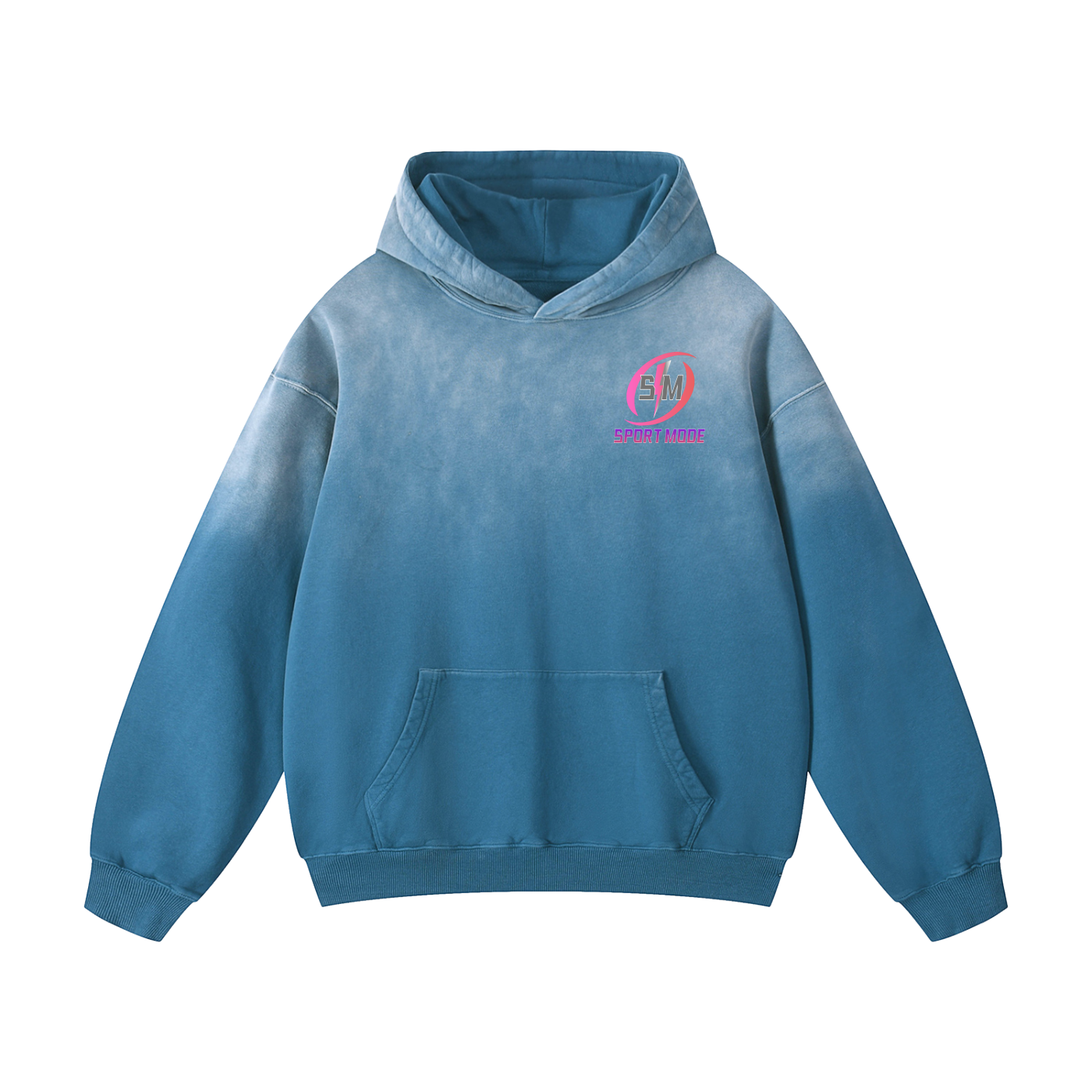 Sport Mode Horns Up Heavyweight Sunfade Oversized Hoodie