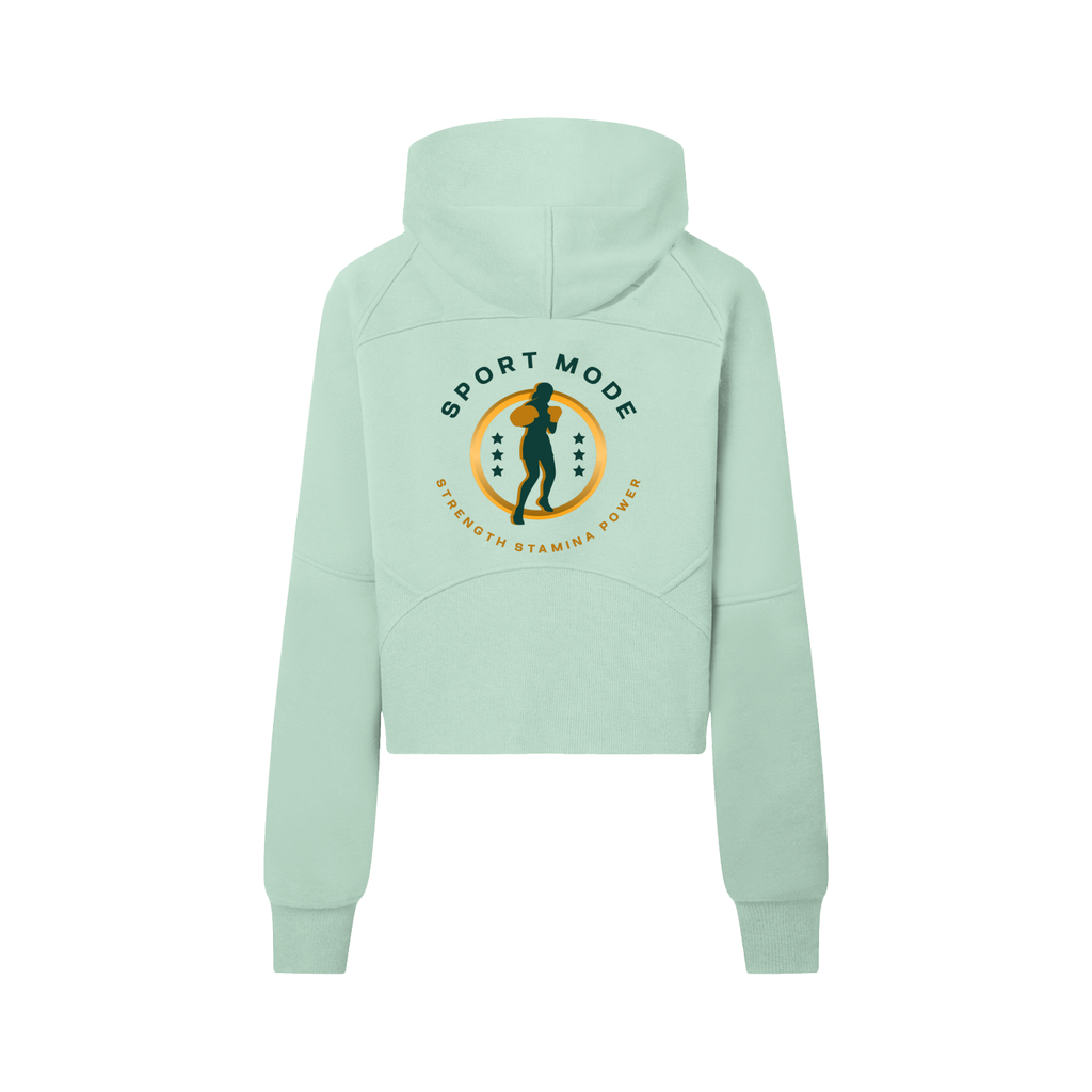 Sport Mode Cropped Half-Zip Hoodie