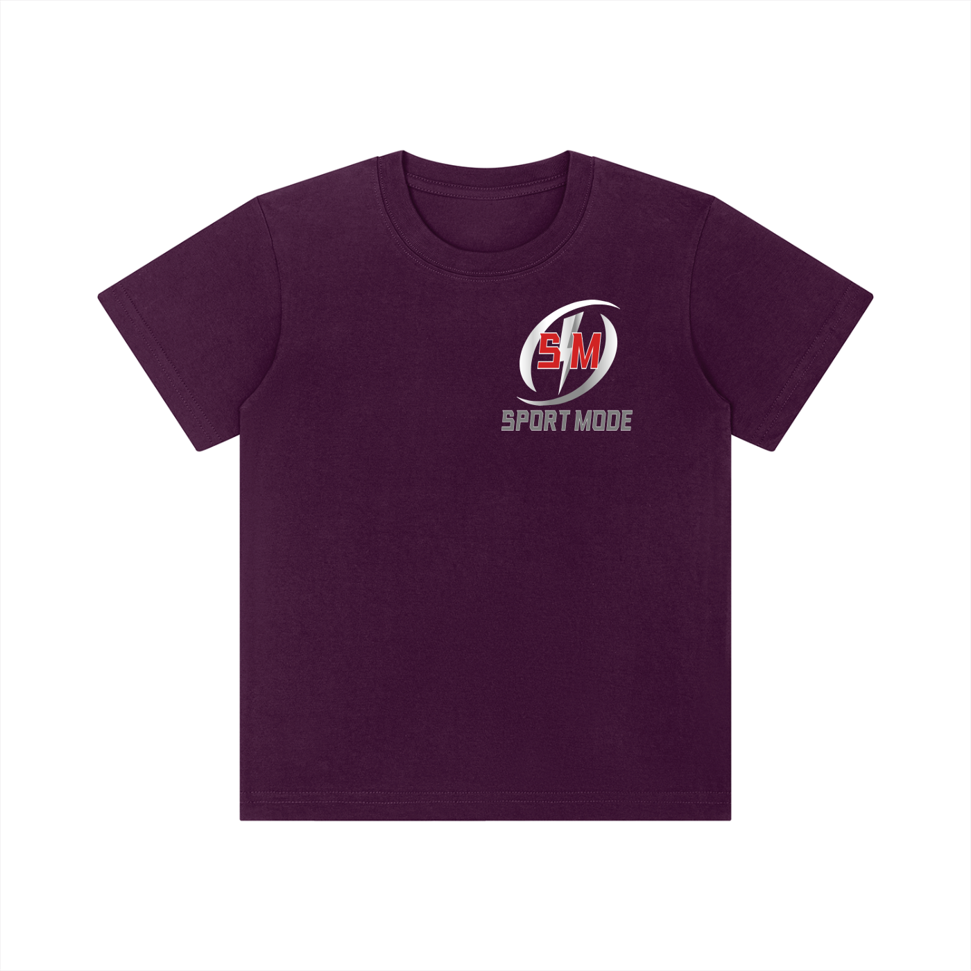 Red Wine Sport mode Kid's Crewneck Short Sleeve T-Shirt