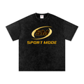 Sport Mode Golden Fighter Snow Washed Oversized Cotton T-Shirt