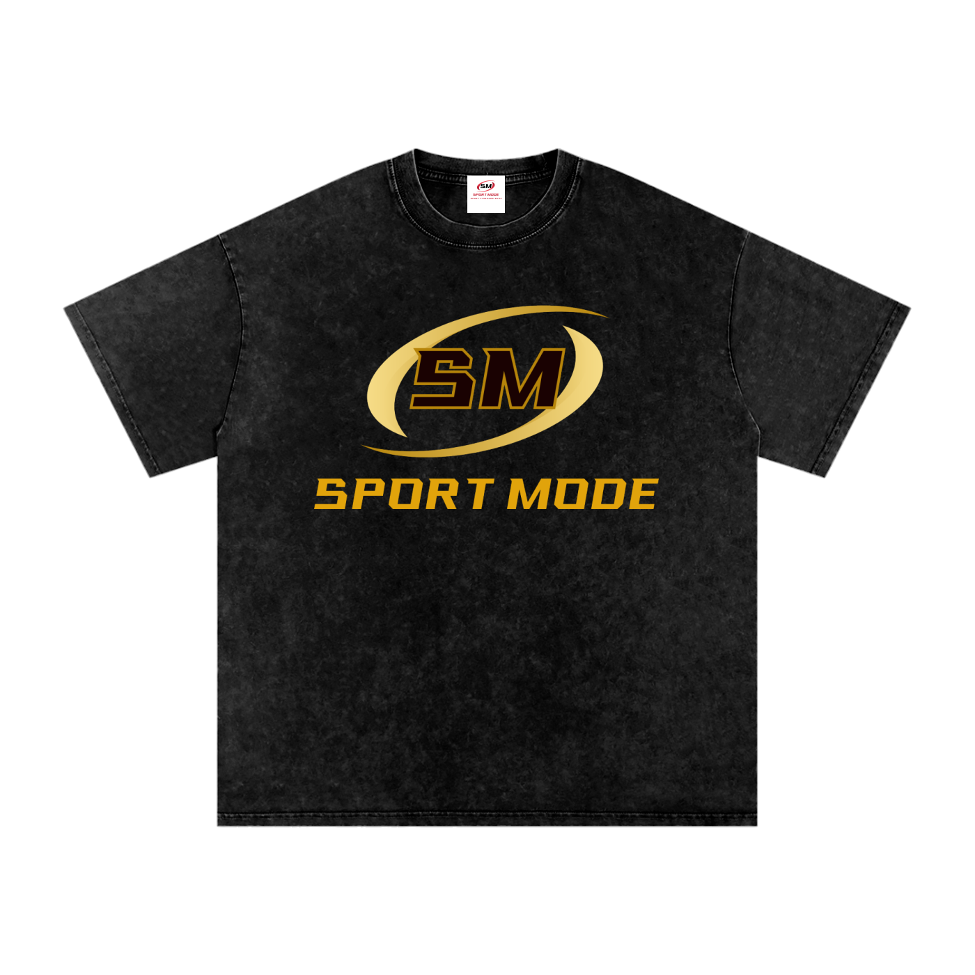 Sport Mode Golden Fighter Snow Washed Oversized Cotton T-Shirt