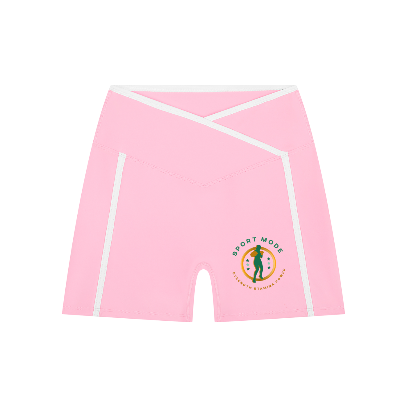 Stand Strong Sport Mode Women’s High Rise Color Block Yoga Shorts