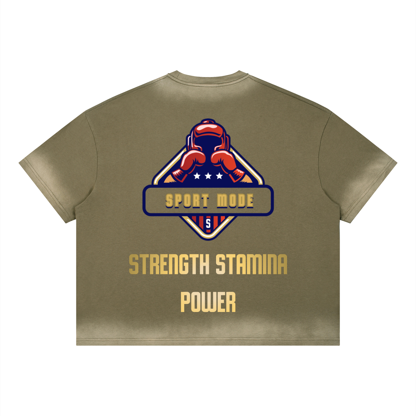 Golden Sport Mode Unisex Boxy Sunfade Vintage Wash T-Shirt