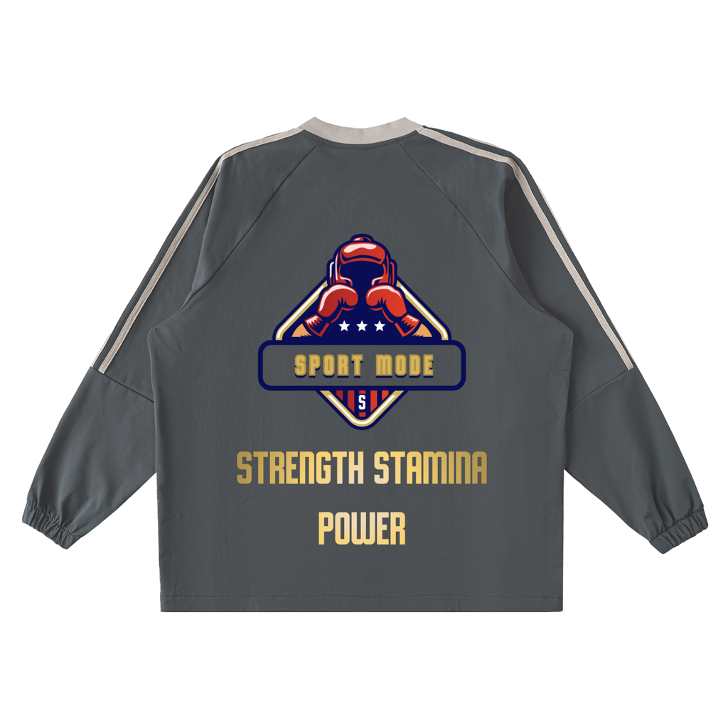 Cover up Sport Mode Color-Block V-Neck Long-Sleeve T-Shirt
