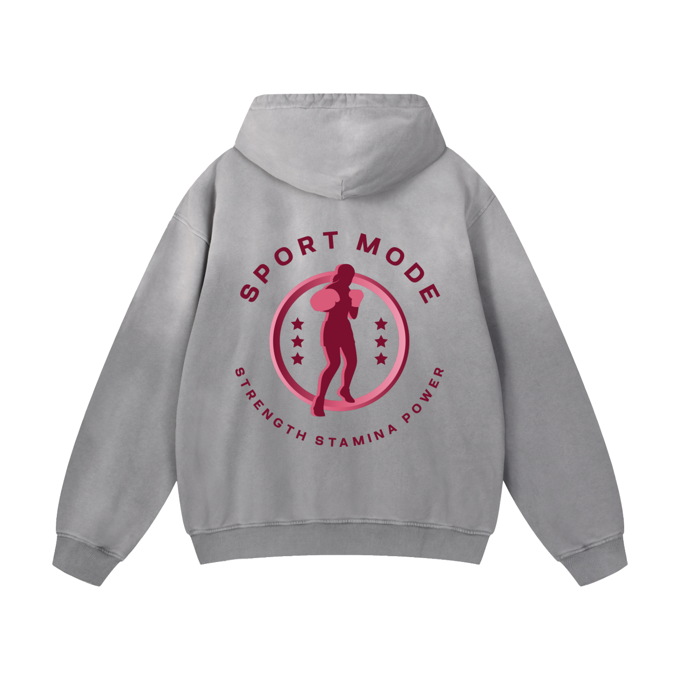 Pink Sport Mode Orthodox Heavyweight Sunfade Oversized Hoodie