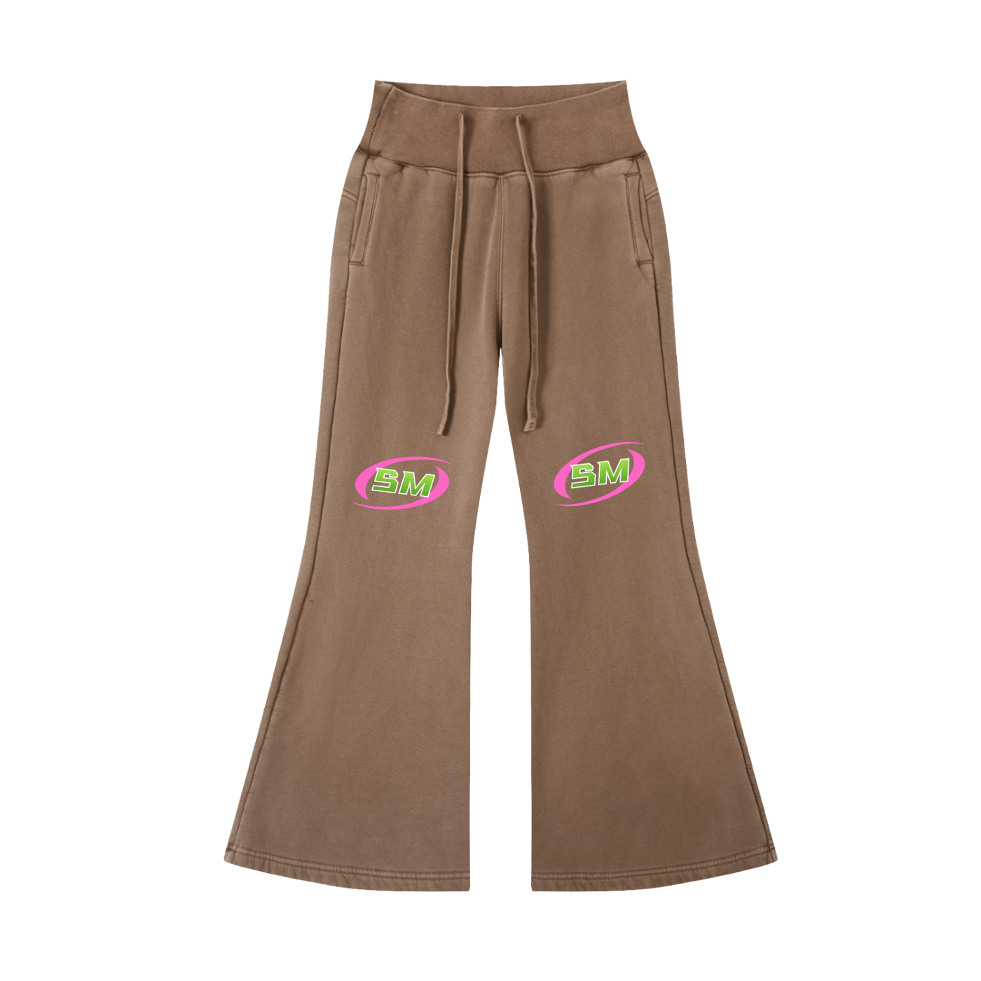 Sport Mode Pinkie Vintage Washed Flared Fleece Pants