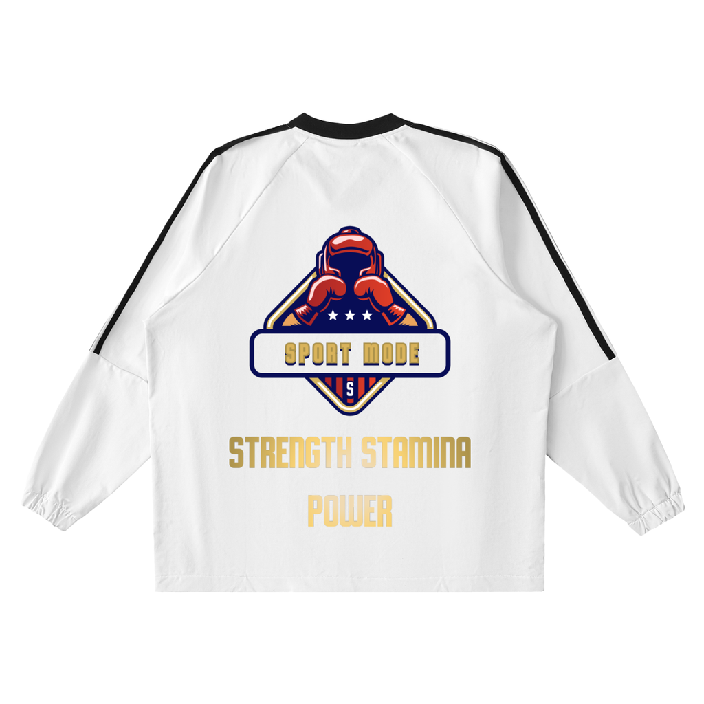 Cover up Sport Mode Color-Block V-Neck Long-Sleeve T-Shirt