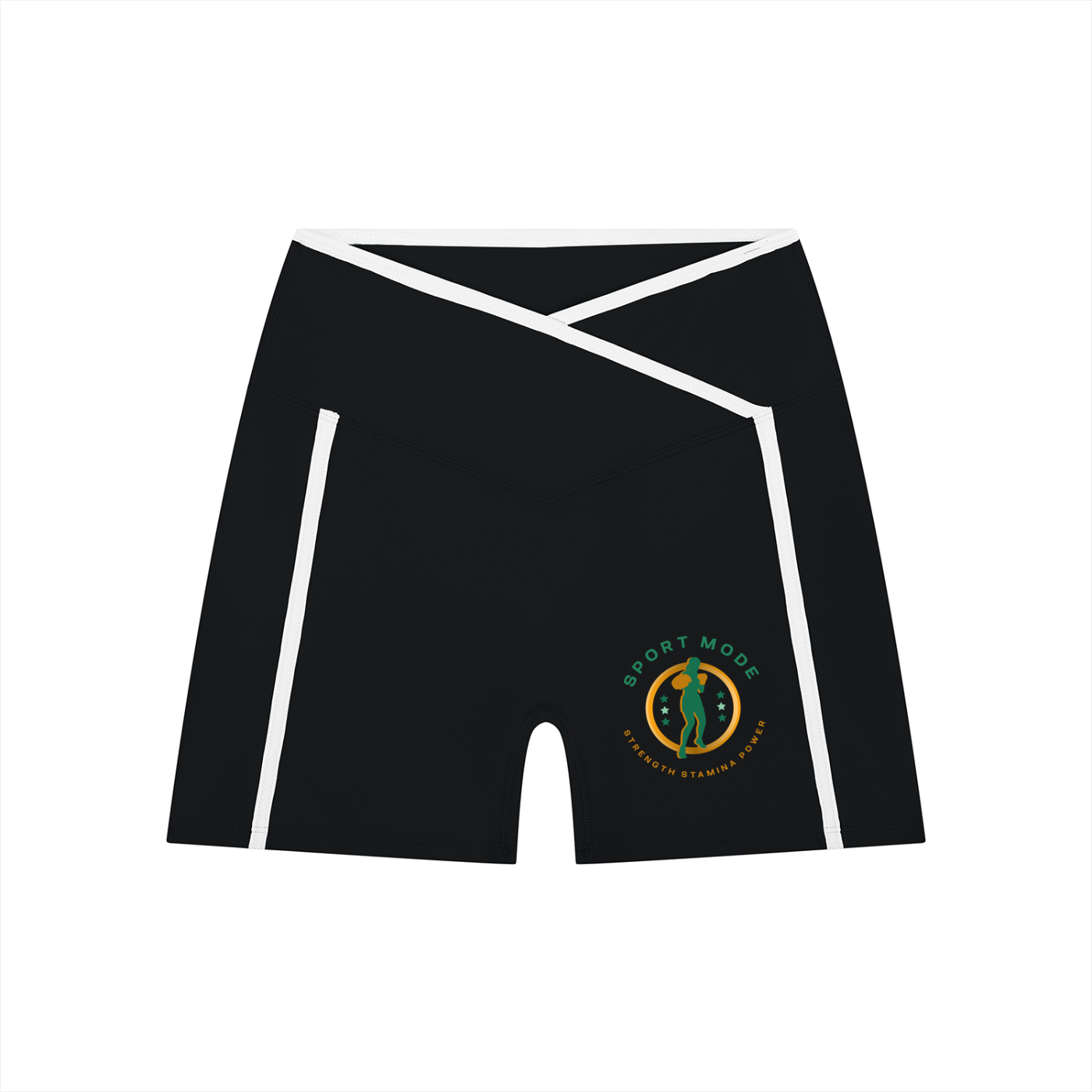 Stand Strong Sport Mode Women’s High Rise Color Block Yoga Shorts