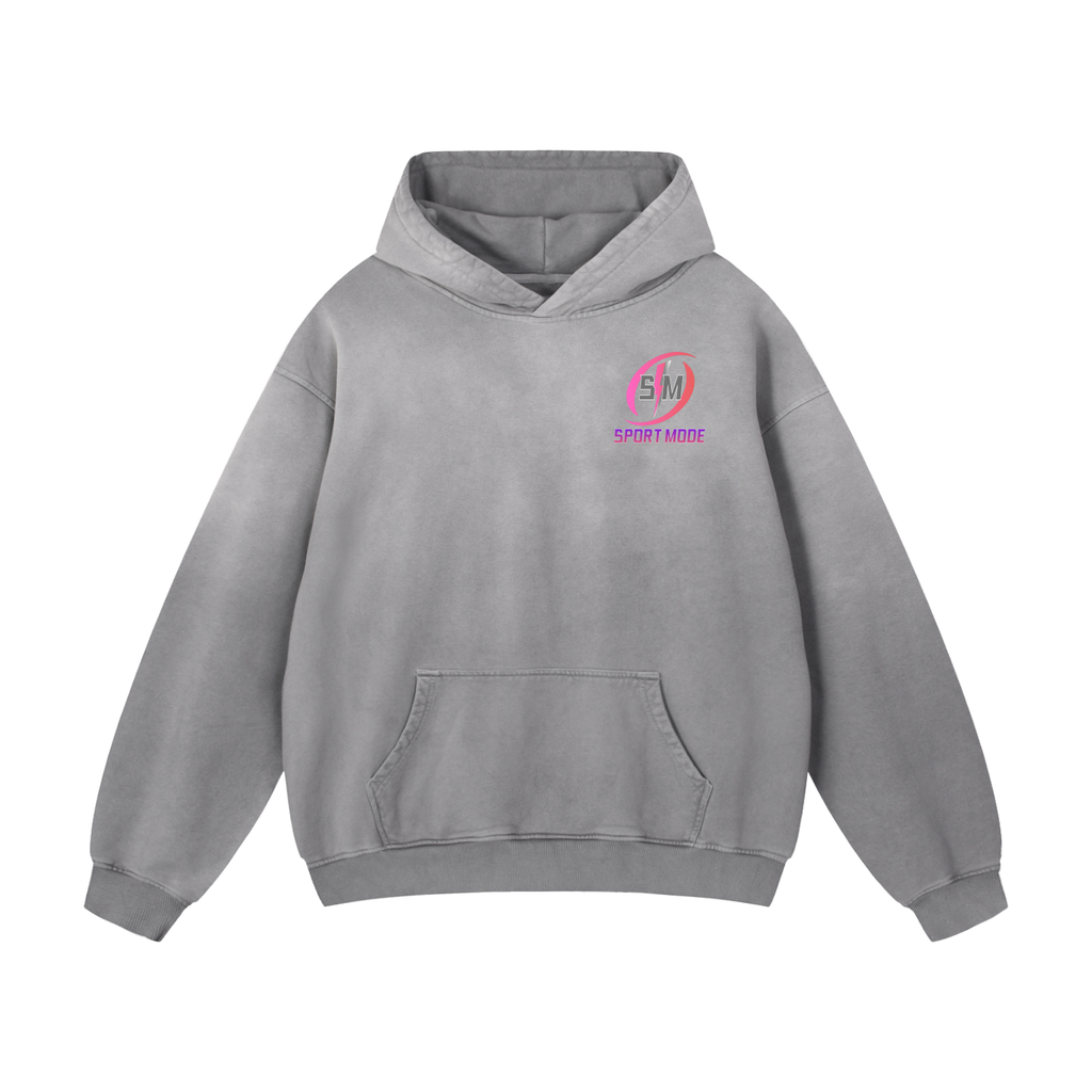 Sport Mode Horns Up Heavyweight Sunfade Oversized Hoodie