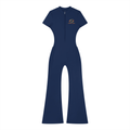 Sport Mode Power Punch Women’s Tight Flared Leg Quarter-Zip Jumpsuit