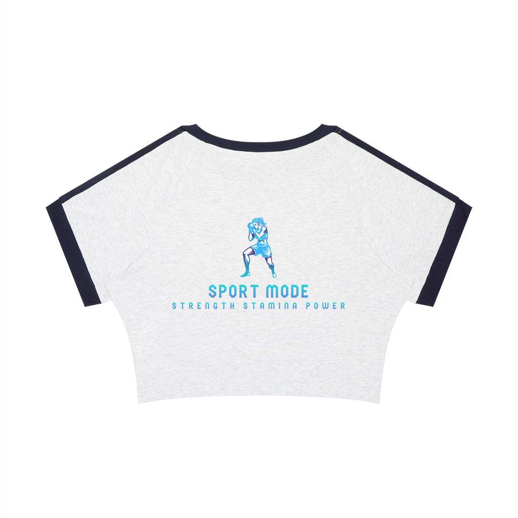 Sport Mode Knockout Queen Women’s Raglan Crop T-Shirt