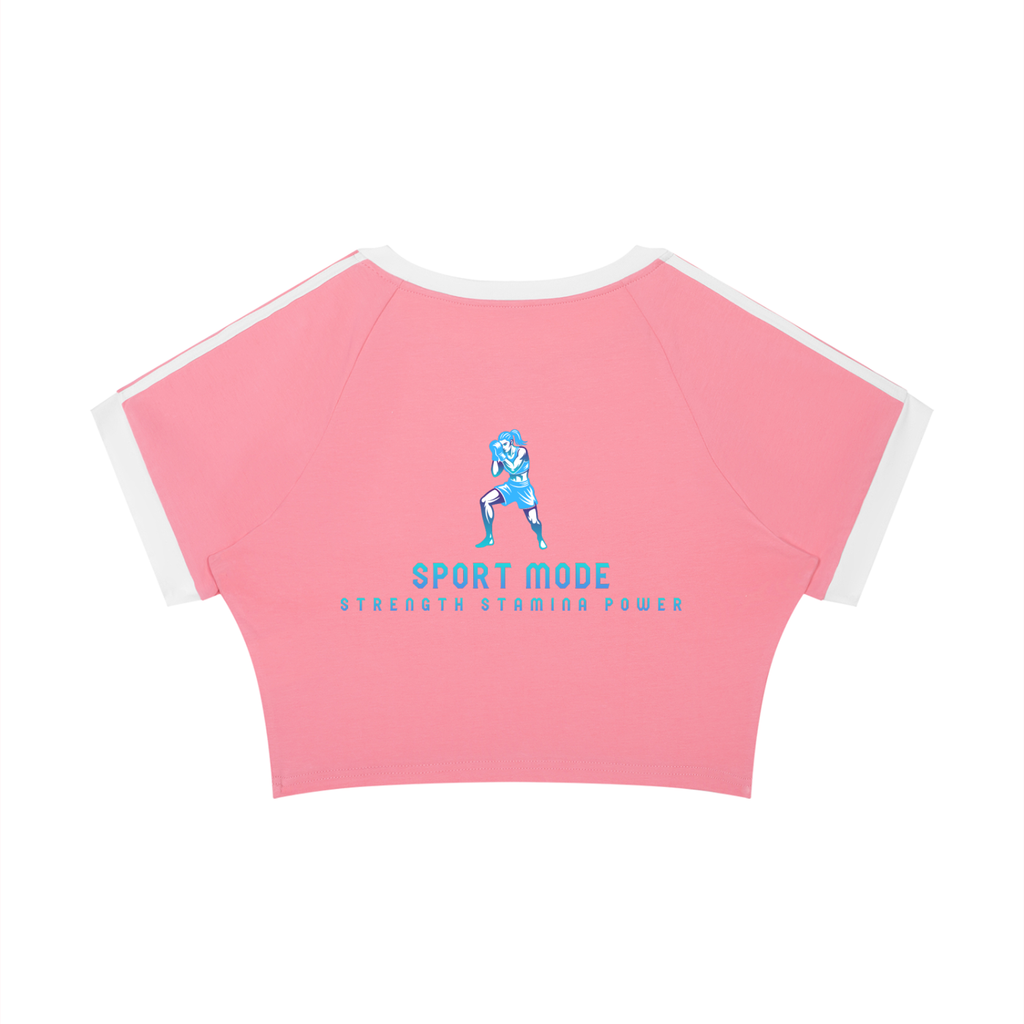 Sport Mode Knockout Queen Women’s Raglan Crop T-Shirt