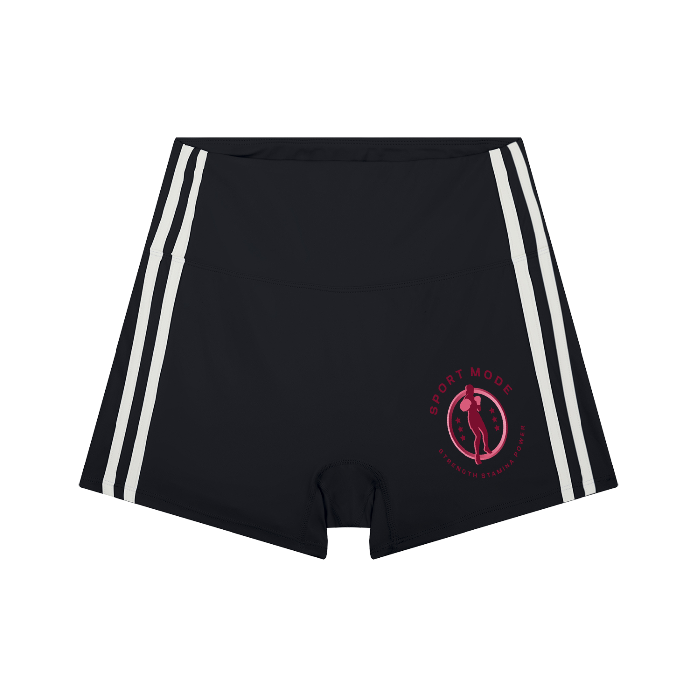 Pink Momentum Sport Mode Women’s High-Waist Color Block Yoga Shorts