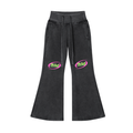 Sport Mode Pinkie Vintage Washed Flared Fleece Pants