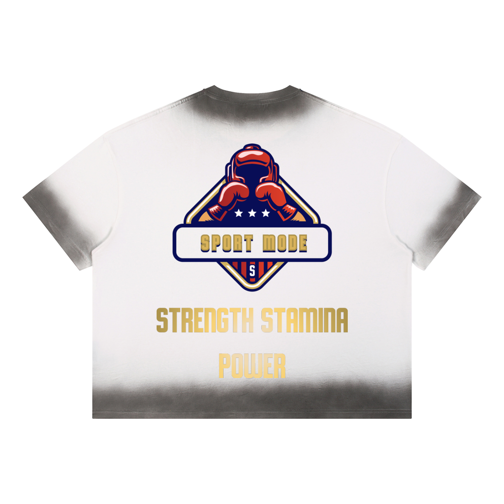 Golden Sport Mode Unisex Boxy Sunfade Vintage Wash T-Shirt
