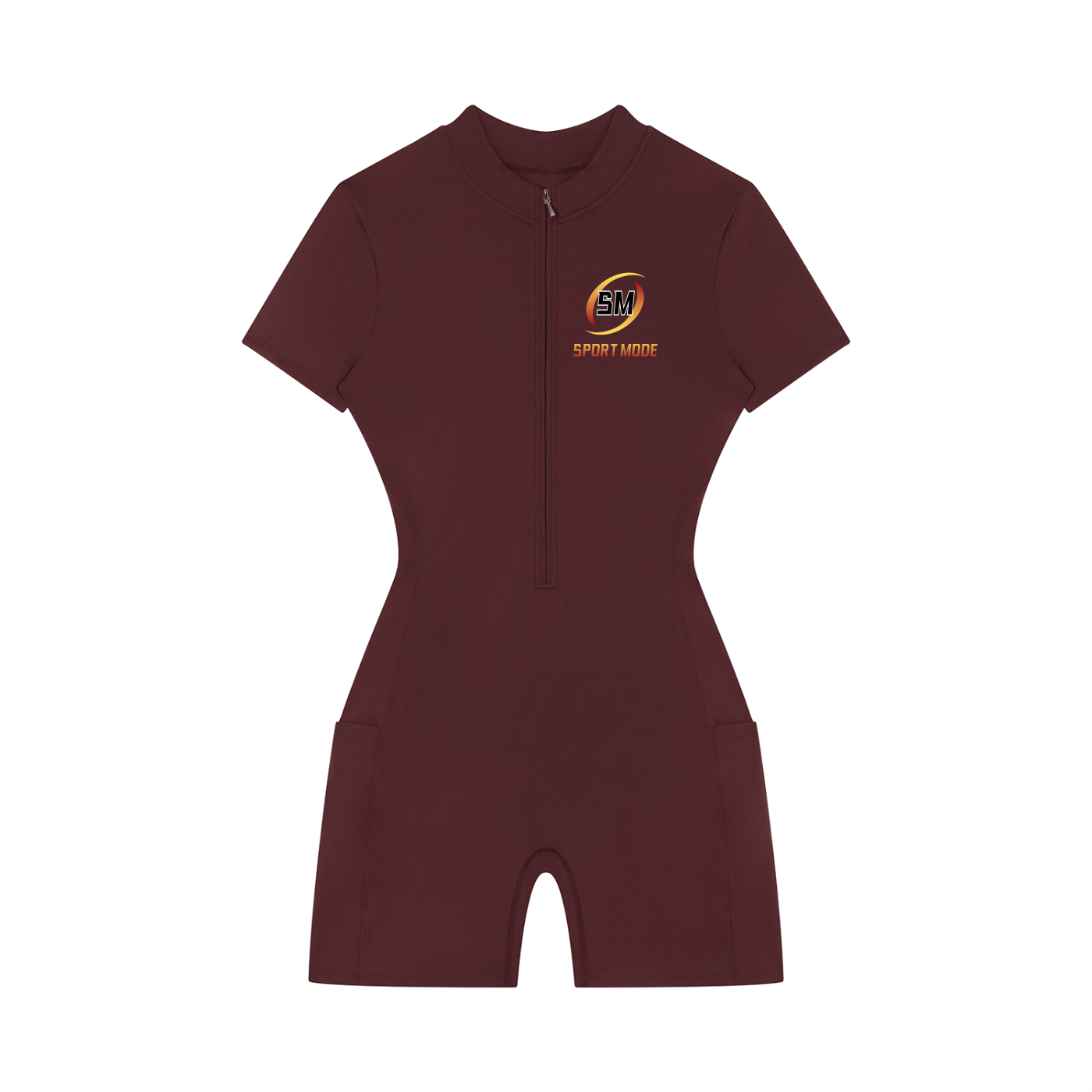 Sport Mode Golden Warrior Women's Quarter-Zip Short Sleeve Romper