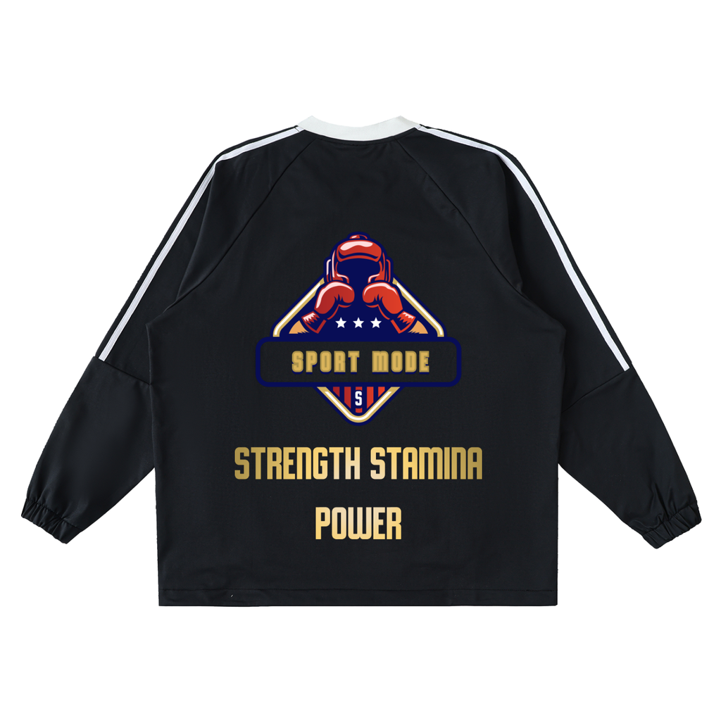 Cover up Sport Mode Color-Block V-Neck Long-Sleeve T-Shirt
