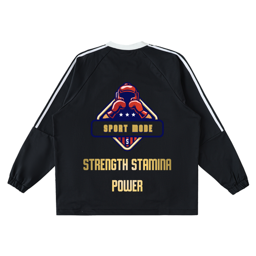 Cover up Sport Mode Color-Block V-Neck Long-Sleeve T-Shirt