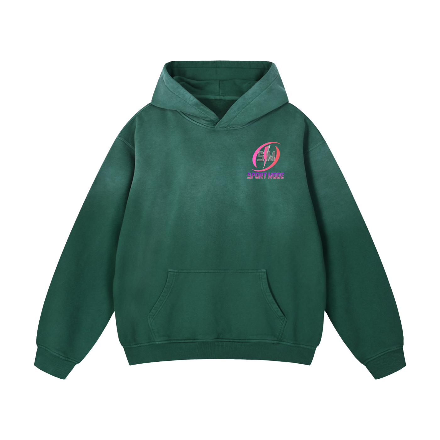 Sport Mode Horns Up Heavyweight Sunfade Oversized Hoodie
