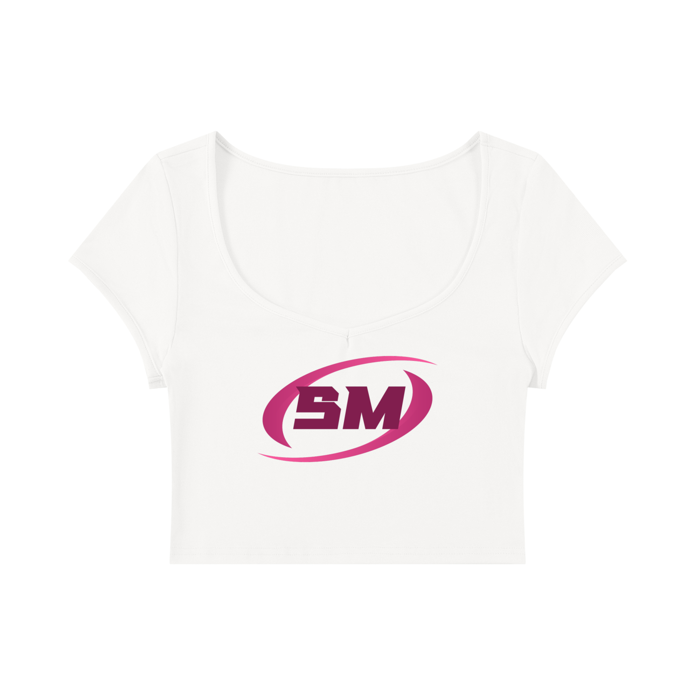 Sport Mode Pink Women's Slim Cap Sleeve Crop T-Shirt