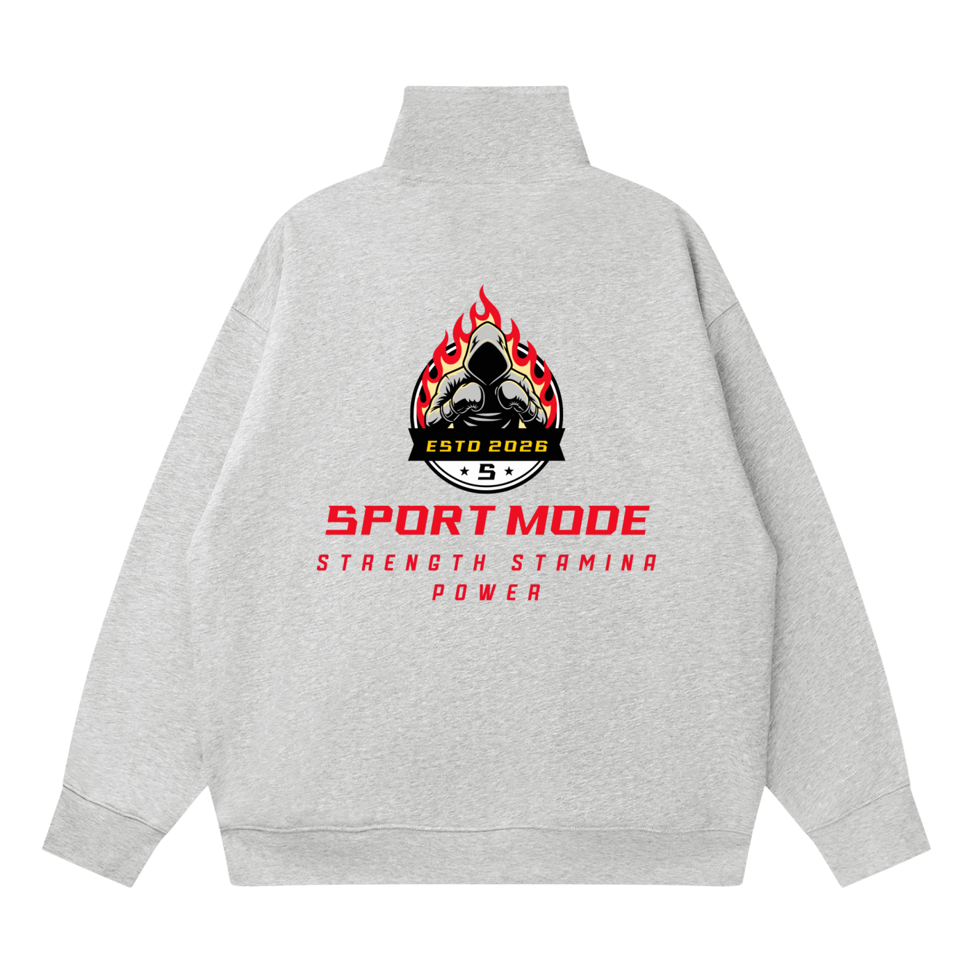 Sport Mode Quarter-Zip Drop Shoulder Sweatshirt