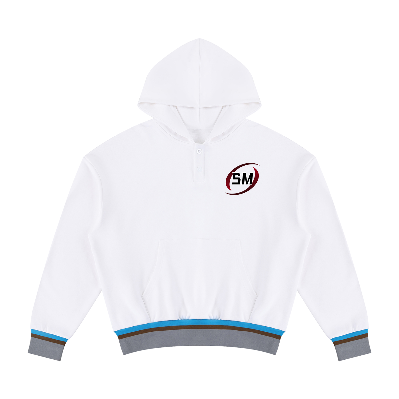 Sport Mode Triple Impact Unisex Oversized Color Block Boxy Hoodie