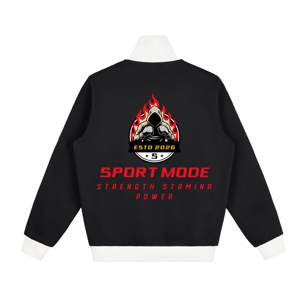 Sport Mode Victory Contrast Side Stripe Fleece Track Jacket