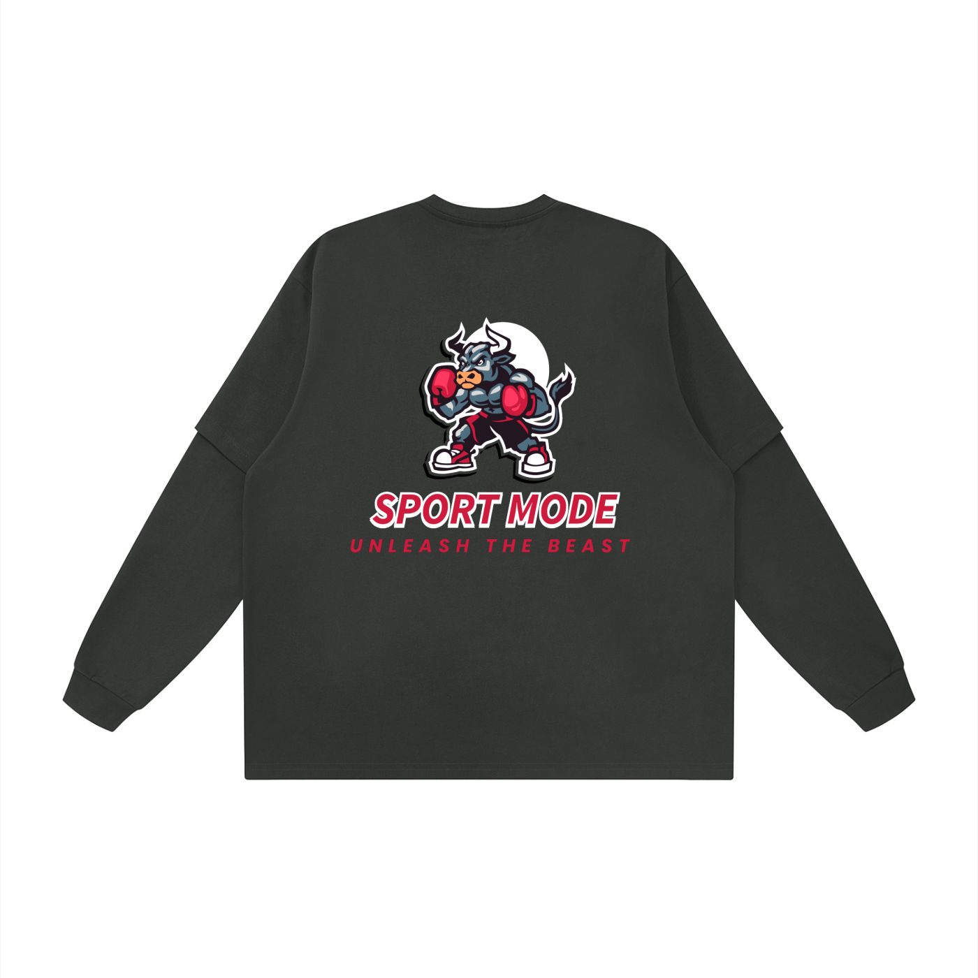 Sport Mode Beast Unisex Layered Oversized T-Shirt