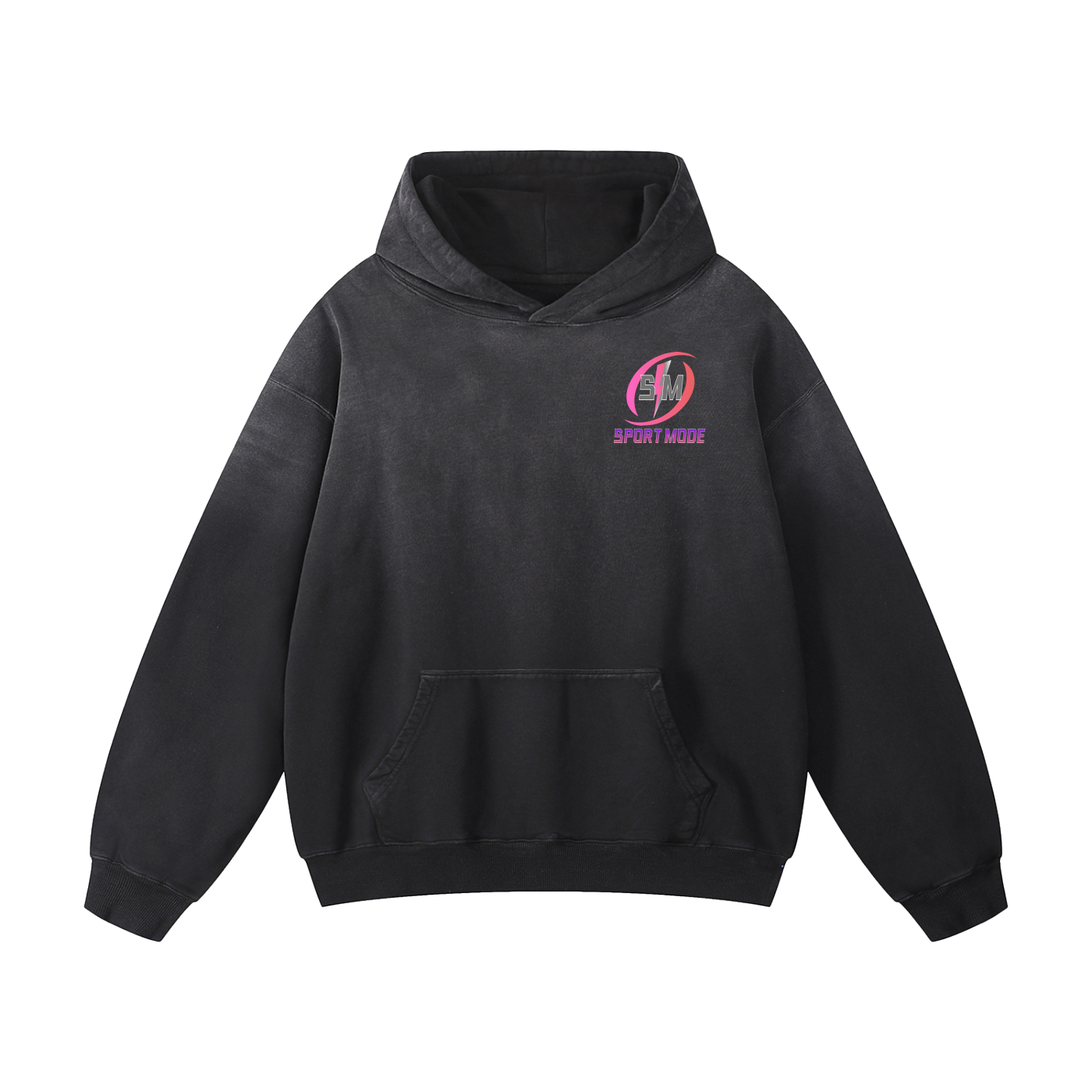 Sport Mode Horns Up Heavyweight Sunfade Oversized Hoodie