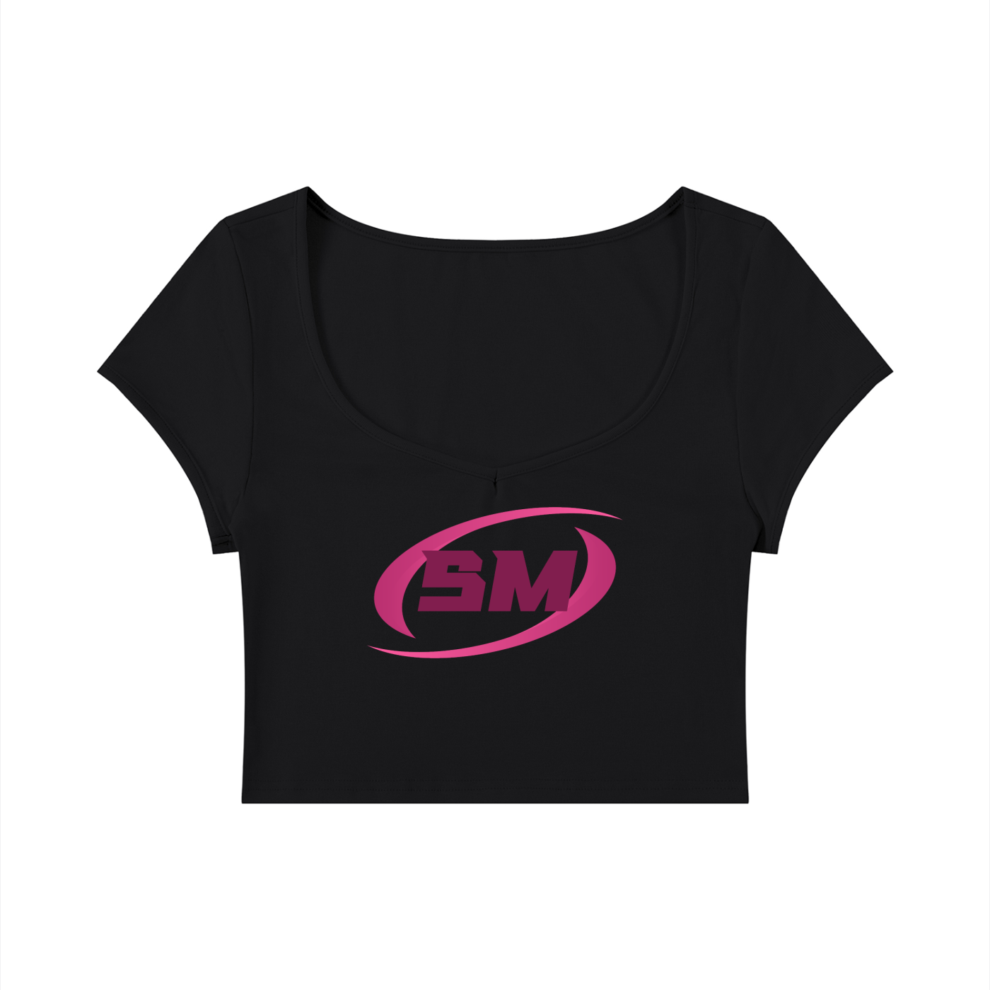 Sport Mode Pink Women's Slim Cap Sleeve Crop T-Shirt