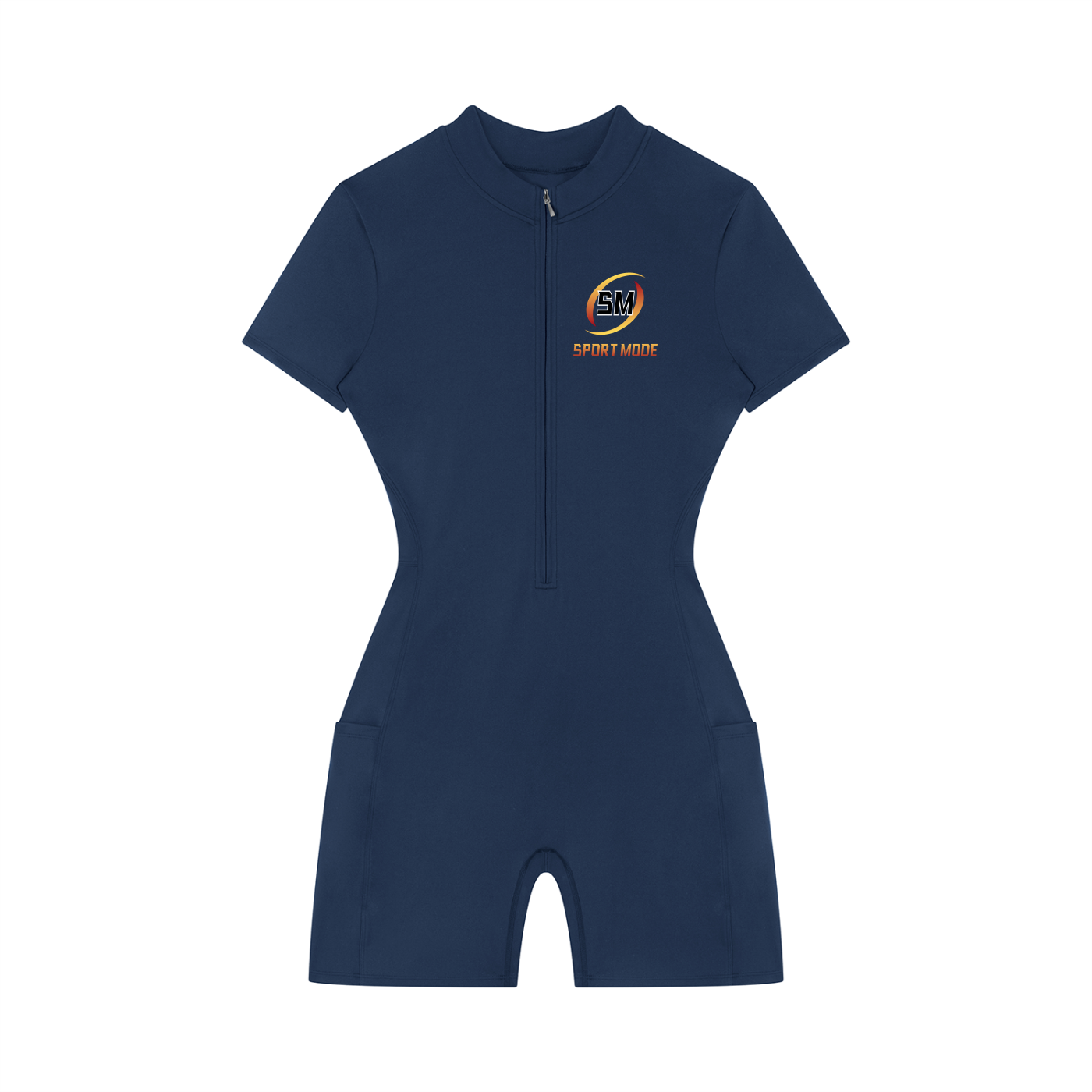 Sport Mode Golden Warrior Women's Quarter-Zip Short Sleeve Romper