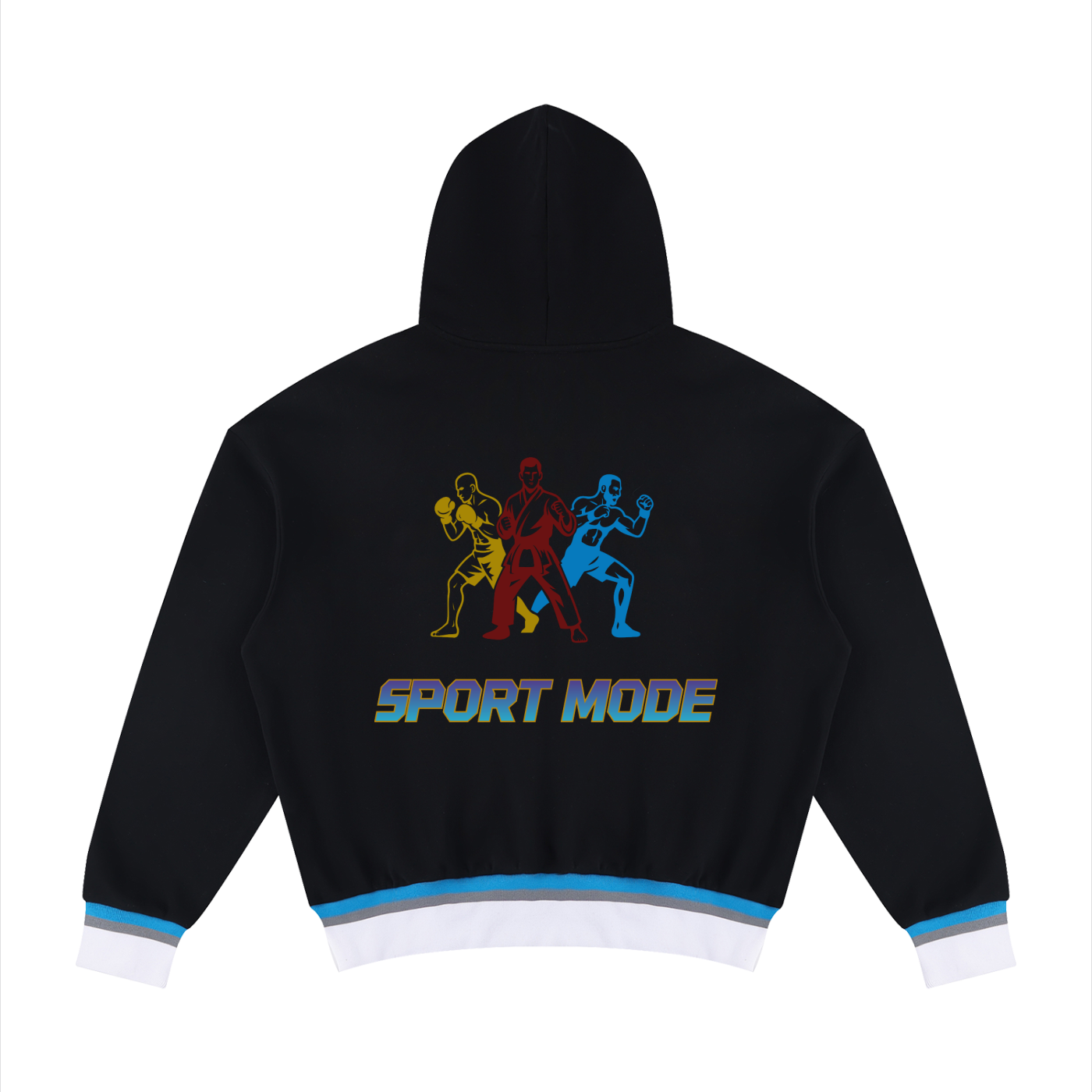 Sport Mode Triple Impact Unisex Oversized Color Block Boxy Hoodie