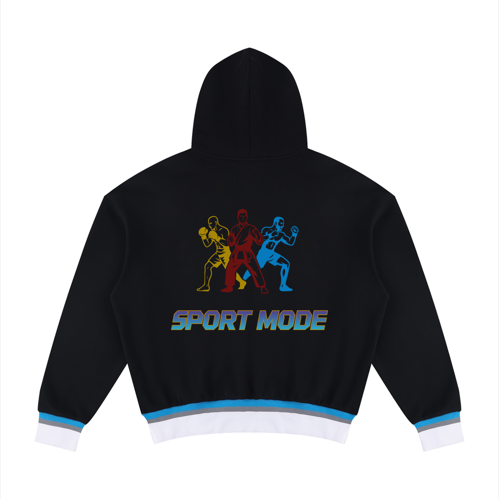 Sport Mode Triple Impact Unisex Oversized Color Block Boxy Hoodie