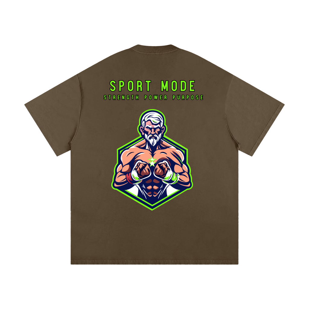 Green Glow Sport Mode Heavyweight Loose Fit T-Shirt